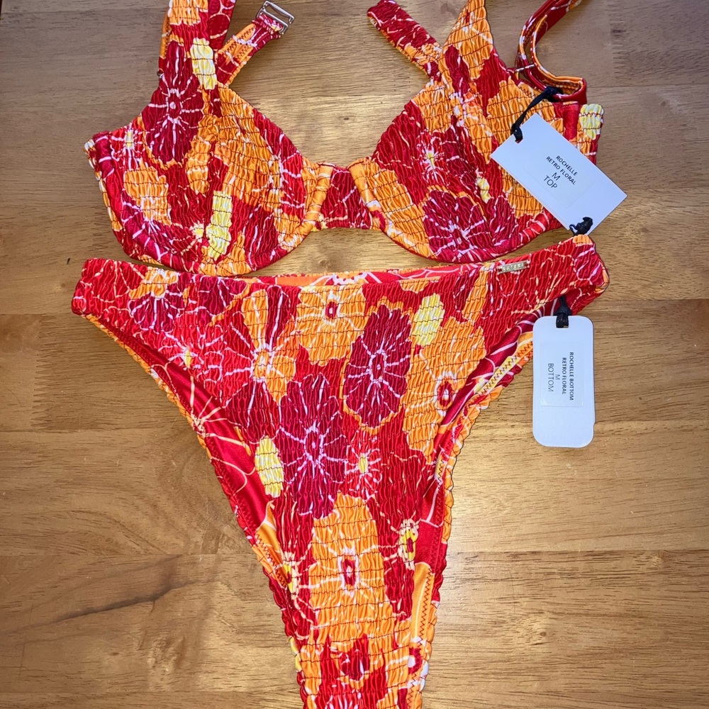 Retro Smocked Kotomi Bikini (top and bottoms)